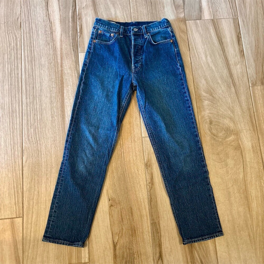 GAP Denim Cheeky Straight Jeans Womens 26R Dark Wash High Rise Button Fly